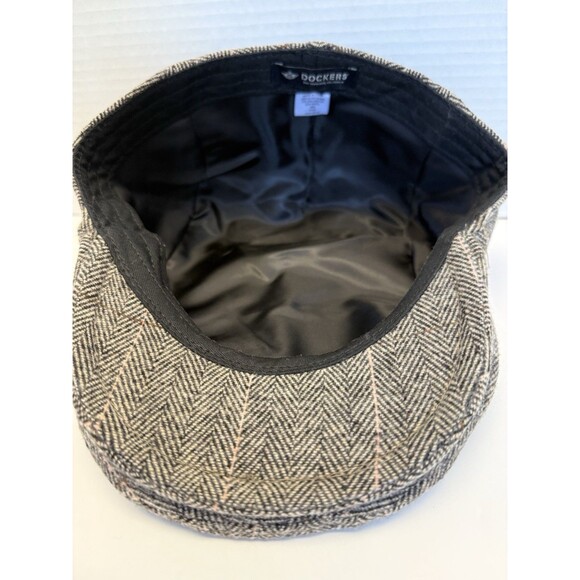 Men's/Women’s Dockers Plaid Herringbone TweedFlat Wool Blend Ivy Cap Sz S/M New - Picture 5 of 7
